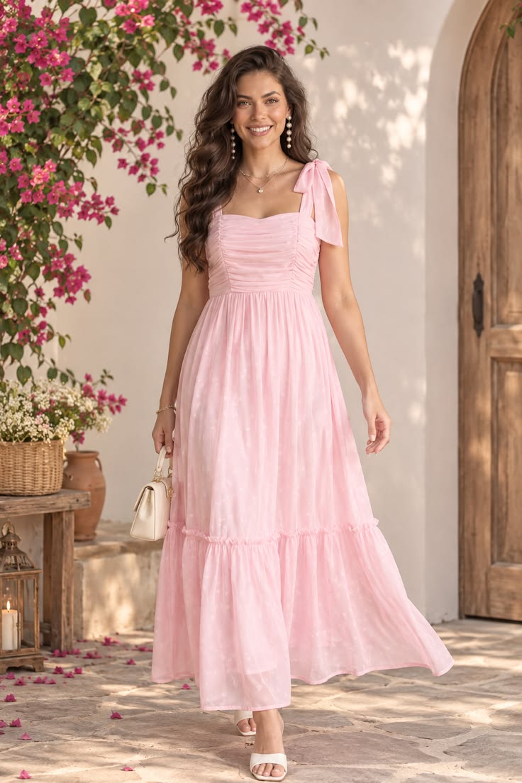 Pastel Pink Maxi Dress